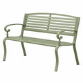 Banc de jardin 120 x 60 x 92 cm en métal vert style classique
